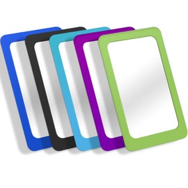 yisncka 5 Pcs Small Mirrors for Kids Unbreakable Shatter Proof Mirror 6 x 4 Inches Round Corners Square Unbroken Mirrors for School Classroom Bathroom DIY Crafts (Classic)