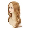 Women Long Hair Wig Light Brown Color Middle Parting Breathable