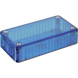 HAMMOND 1591CTBU Enclosure, T Series, Translucent, Multipurpose, 120 mm, 65 mm, 40 mm, PC (Polycarbonate), Blue (1 piece)