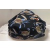 Handmade Blue Crabs On Black / Blue Back Face Mask
