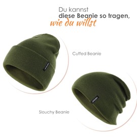 Furtalk Women's Knitted Beanie Hat, Winter Hats for Women & Men, Soft, Warm, Unisex, Cuffed - Violett01