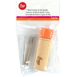 Boye Wood Container with Orange Lid Crochet Accessory, Size 18, Multicolor 7 (42-40040)