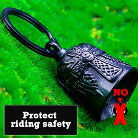 Motorcycle Men Bells - Motorcycle Angel Bell for Men Women,Bell Biker Accessory,Guard Riding Safety (Black) (Black)
