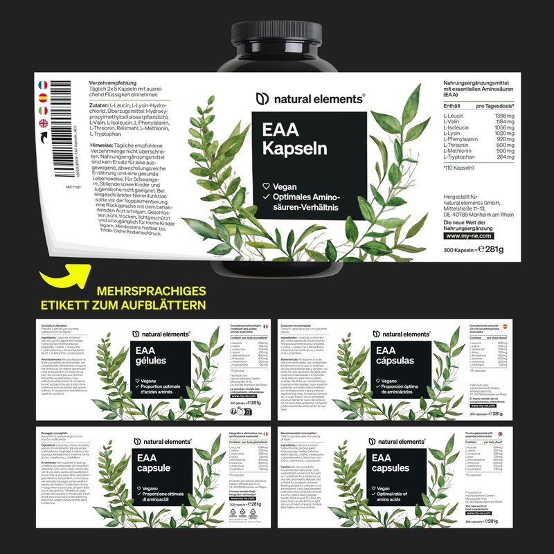 EAA Capsules High Dose - 300 Capsules - 8 Essential