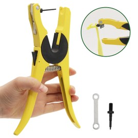 Z Tags 1-Piece Ear Tags Applicator for Easy Loading of,Livestock Ear Tag Pliers,Ear Tag Clamp Animal Identification Card Installation Tools (Yellow)