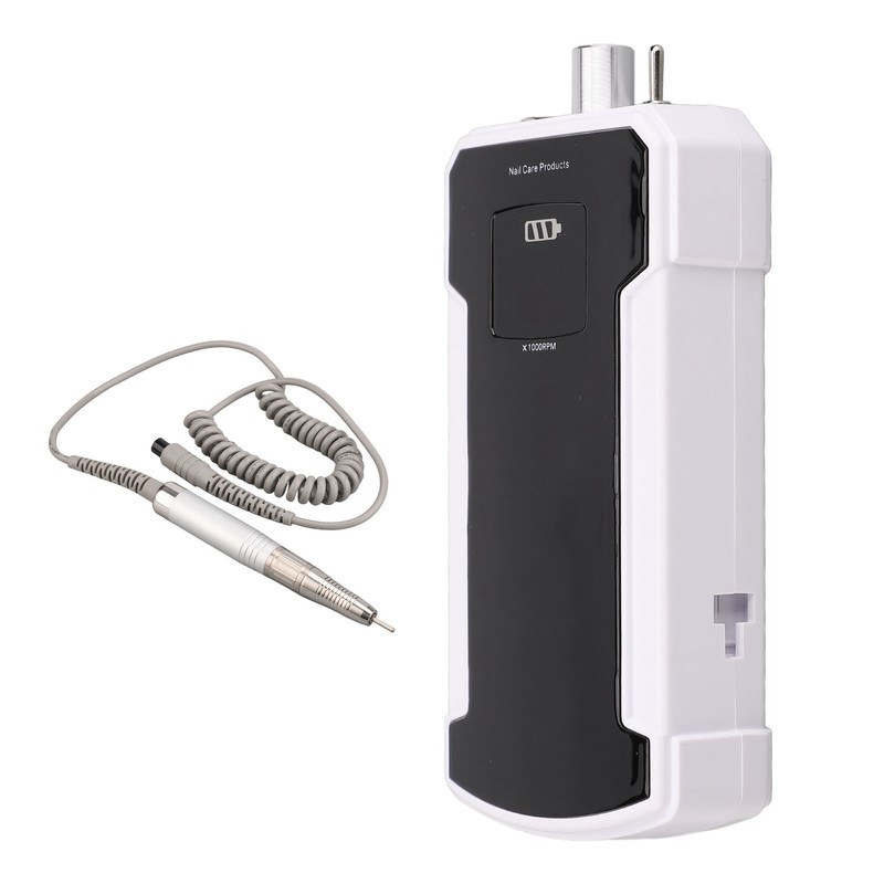 Black Rechargeable Electric Nail Drill Portable Nail Polish Machine Electric