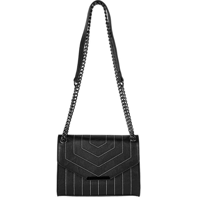 styleBREAKER Women's Shoulder Bag with Decorative Stitching and Chain Shoulder
