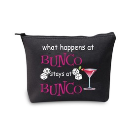 VAMSII Bunco Game Kit Bunco Bag Gift for Bunco Player What Happens at Bunco Stays at Bunco Dice Bag (What Happens at Bunco)