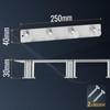 RICOO Heavy Duty Stainless Steel Wall Mounted Coat Hooks, MH025S-4x3,