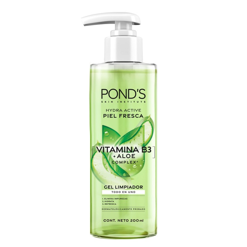 Gel Limpiador Facial Pond's Fruity Hydra Fresh Aloe 200 ml