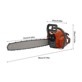 DCEHKR 60CC Gas Chainsaw 22-Inch Gasoline Powered Chainsaw 2-Cycle Handed Petrol Gasoline Chain Saw with Air-Cooled Chainsaw Gas for Forest, Wood, Garden and Farm Cutting Use, 10000rpm