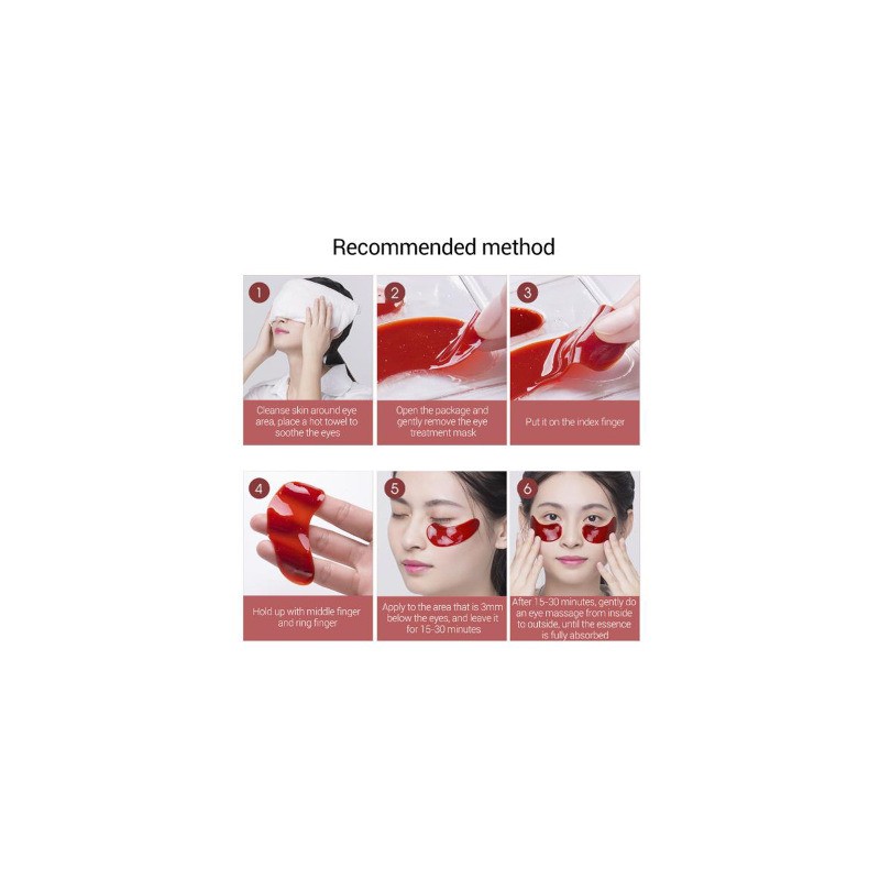 [Red Eye Box] 60pcs Collagen Eye Mask Gel Eyes Patches