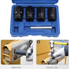 ANKROYU 5-teiliges Schraubenmutter-Entferner-Set, Molybdänstahl-Schrauben-Entferner-Werkzeug-Set, rostfreies Schraubenmutter-Entferner-Set zum Entfernen beschädigter Schrauben