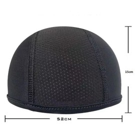 Inner Cap, Mesh Helmet, Breathable, Antibacterial, Quick Drying, Sweat Absorbent, Black, Set of 1