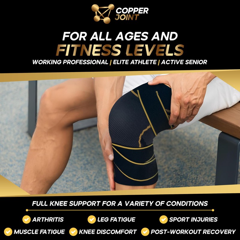 CopperJoint Pull On Knee Brace Women Workout - Copper Infused