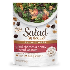Salad Pizazz! | Dried Cherries & Honey Toasted Walnuts Salad Topping | 42 OZ - 12 3.5OZ (3.5 Ounce) Resealable Bags