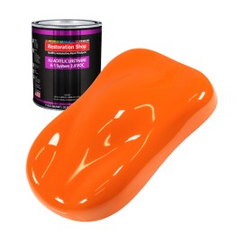 Restoration Shop - Omaha Orange Acrylic Urethane Auto Paint - Quart Paint Color Only - Professional Single Stage High Gloss Automotive, Car, Truck Coating, 2.8 VOC