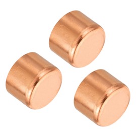 PATIKIL 28.1mm(1.11") ID Copper Pipe End Cap, Copper Fitting Cap Sweat Plug Solder Connection for Plumbing HVAC Air Conditioner