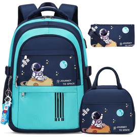 ACESAK Backpack for Boys - Boy Schoolbag Kids Children Teens Girls Elementary Middle School Bags, Waterproof Lightweight Bookbag Backpacks Casual Daypack with Lunch Bag Set