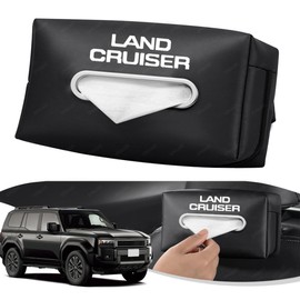 BLOKISAN Car Tissue Case, Land Cruiser Rankle 250 TRJ250W, GDJ 250W Type, For All Series, Tissue Holder, Leather Material, Waterproof, Easy One Hand Operation, Exclusive Logo, Easy Installation