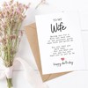 TuoYi Birthday Card for Wife with Heartfelt Message, 5.3 x