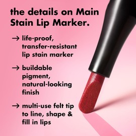 e.l.f. Main Stain - Marcador de labios, delineador de labios para definir, contornear y rellenar para un color duradero y resistente a la transferencia, vegano y libre de crueldad, Chai Me