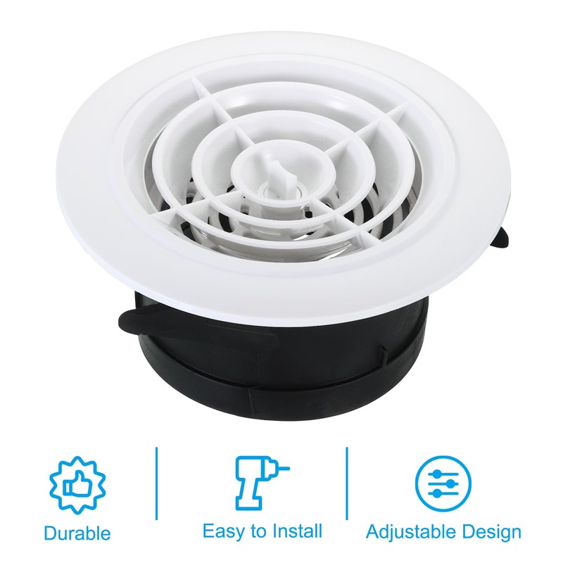 PATIKIL 4 Inch Round Air Vent, 2 Pack Adjustable Ceiling