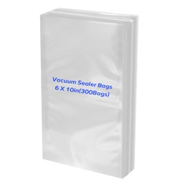 300 Count Pint Vacuum Sealer Bags with BPA Free and Heavy Duty, Vacuum Seal Food Sealer Bags,Great for Food Storage Vaccume Sealer PreCut Bag(6x10 in)