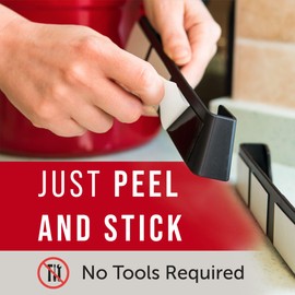 Maplefield Pot Lid Wall Organizers - Stick-On Clips for Pot Lids - Keep Your Cabinets Organized - Includes Two Sizes 6” and 9” to Fit Most Lids - Pack of Four (Two of Each Size)