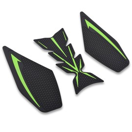 Motorcycle Fuel Tank Mat Side Gas Knee Grip Protection Sticker Compatible with Kawasaki Ninja 250 (18-24) Ninja 400 (18-24) Ninja 500 (2024-) Z250 (19-24) Z400 (19-24) Z500 (2024-) (Green)