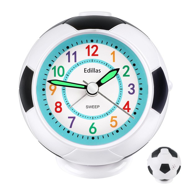 Edillas Alarm Clock for Children, Boys, Girls, Analogue Alarm Clock,