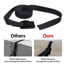 Modixun 2Pack Heavy Duty Lashing Straps with Thick Protective Pad, Kayak Tie Down Straps Cargo Straps, Adjustable Cam Buckle Straps for Boat, Trailer, Trucks, Car, 2.5cm x 2m