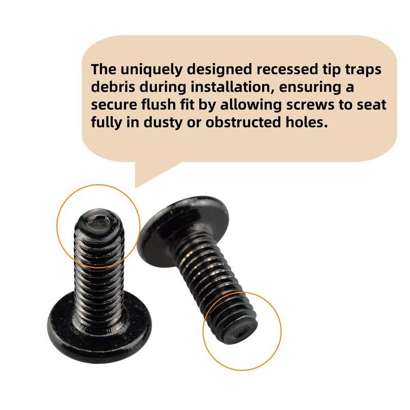Wlzll M6 x 35mm 20Pcs Flat Head Hex Socket Cap