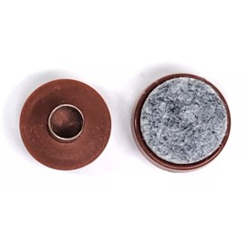 Parker's Hardware 24 PCS Felt Pad for Chair & Table Leg 3/4 in ROUND Felt Pad NAIL IN Design BROWN