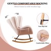 Small Rocking Chair Nursery, Modern Rocker Chair with High Backrest,