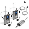 XTUGA Microfono Inalambrico Diadema, Recargable Diadema con Microfono Profesional UHF
