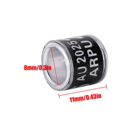 FULAIERGD 100Pcs Multicolor Aluminium Pigeon Leg Rings Dove Leg Rings Identify Bands Plastic with Training Identify Birds Foot Ring (Black)