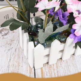 LUEYAO Flat Glass Marbles 1LB Mixed Color for Vase Fillers Mixed Colour Stone for Garden Decoration Craft Fish Tank (Transparent color mix)