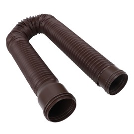 BTSEURY Rain Gutter Downspout Extension, Flexible PE Downspout Extender, Extendable Drain Away Extender for Outdoor Villa Round (Brown)