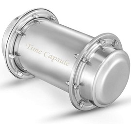 pobowlgarls 7.3" Stainless Steel Water Resistant Container with Time Capsules