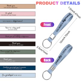 30 Set Inspirational Gifts Keychains Motivational Keyring with Thank You Cards Gift Bags Employee Appreciation Gift Bulk for Coworkers Thank You Gifts for Women Men Teacher Team Staff Nurse Volunteer