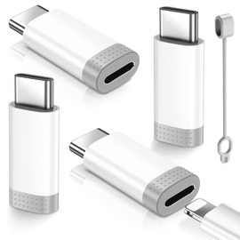 𝟒𝐏𝐚𝐜𝐤 𝐔𝐩𝐠𝐫𝐚𝐝𝐞𝐝 Lightning to USB C Adapter for iPhone15/16/17 Pro/17 Pro Max,Fast Charging&Data Transfer,Type C Charger Connector Cable for 17/16,Serial Adapter-Not for Headphone/OTG