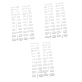 FRCOLOR 3 Sets Long Women Fake Nails Press Nails French Tip Stylish Design for Party