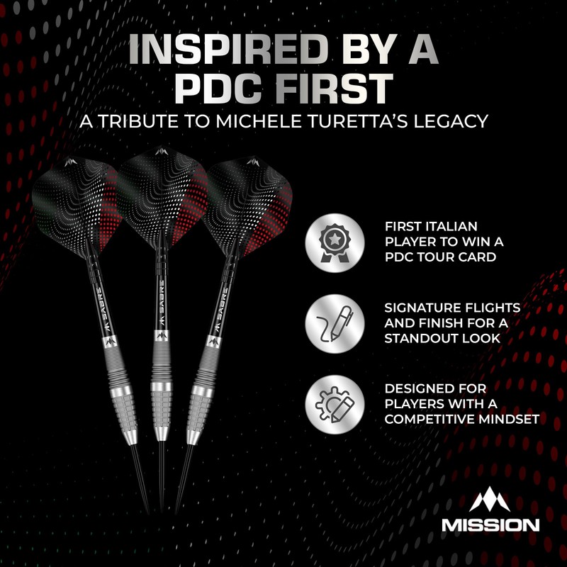 Mission | Michele Turetta Darts | Steel Tip | 95%