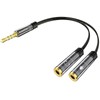 KINGTOP Headset Splitter, 3.5mm Headphone Mic Splitter Cable for Headset