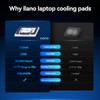 llano V13 Laptop Cooling Pad with 5.5" Turbofan – High-Speed