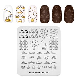 Nail Stamping Plate Fashion Crown Rich Luxury King Queen Theme Multi-Pattern Stamp Print Image Stamp Template Nail Art for Nail Design By Rolabling