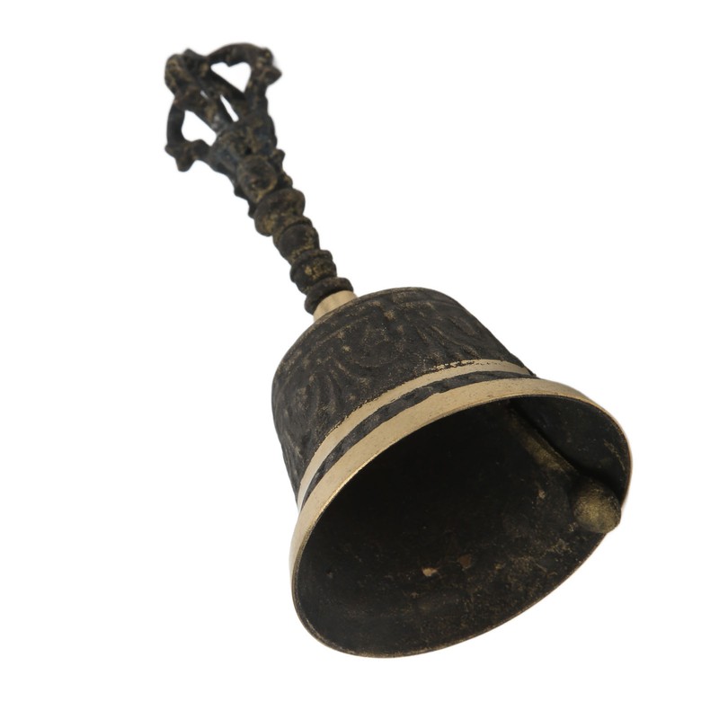 Rattle Retro Relief Hand Cranked Old Buddhist Meditation Bells Rattles