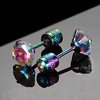 VOLUKA Titanium Colorful Cubic Zirconia Earrings Hypoallergenic for Sensitive Ears,