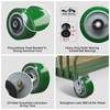LONGRUNFORU 4" x 2" Industrial Casters, Polyurethane on Aluminum Wheel,